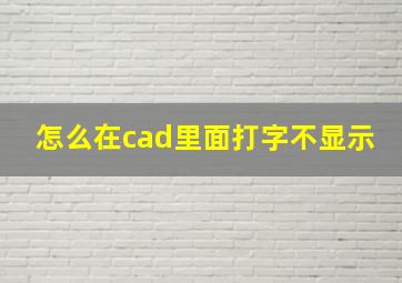 怎么在cad里面打字不显示