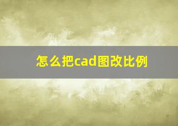 怎么把cad图改比例