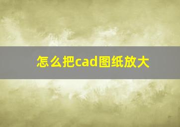 怎么把cad图纸放大