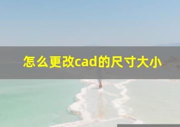 怎么更改cad的尺寸大小