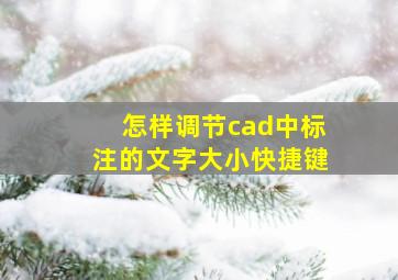 怎样调节cad中标注的文字大小快捷键