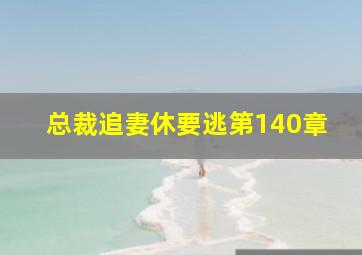 总裁追妻休要逃第140章