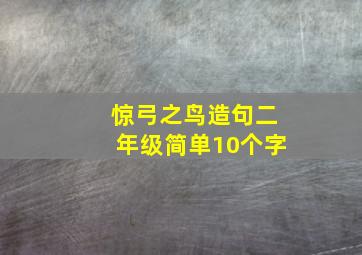 惊弓之鸟造句二年级简单10个字