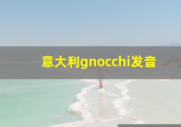 意大利gnocchi发音