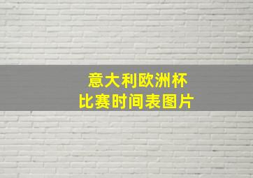 意大利欧洲杯比赛时间表图片