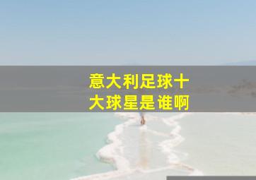 意大利足球十大球星是谁啊