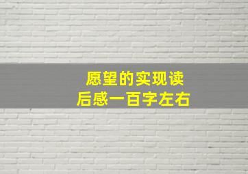 愿望的实现读后感一百字左右