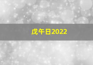 戊午日2022