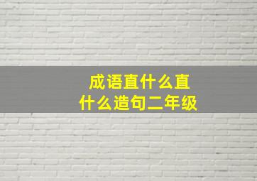 成语直什么直什么造句二年级