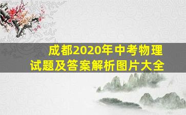 成都2020年中考物理试题及答案解析图片大全