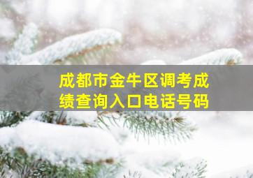 成都市金牛区调考成绩查询入口电话号码