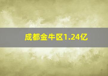 成都金牛区1.24亿