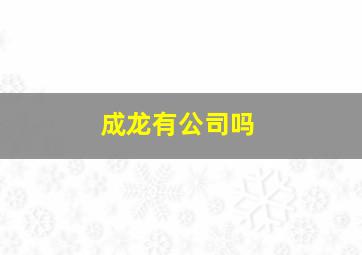 成龙有公司吗