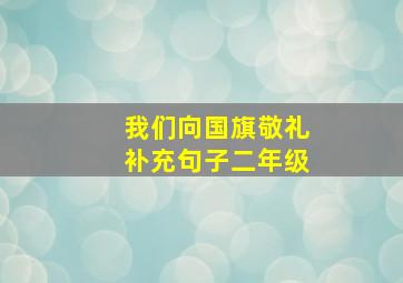 我们向国旗敬礼补充句子二年级