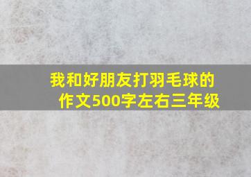 我和好朋友打羽毛球的作文500字左右三年级