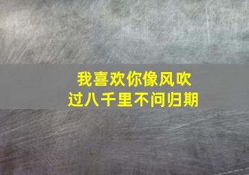 我喜欢你像风吹过八千里不问归期