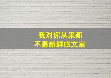 我对你从来都不是新鲜感文案