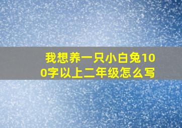 我想养一只小白兔100字以上二年级怎么写