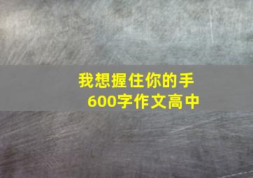 我想握住你的手600字作文高中