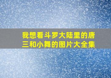 我想看斗罗大陆里的唐三和小舞的图片大全集