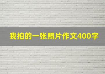 我拍的一张照片作文400字