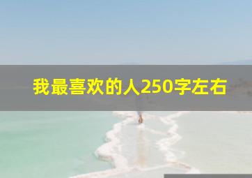 我最喜欢的人250字左右