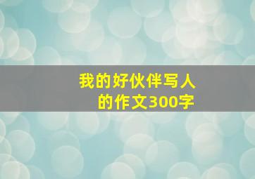 我的好伙伴写人的作文300字