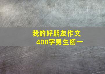 我的好朋友作文400字男生初一