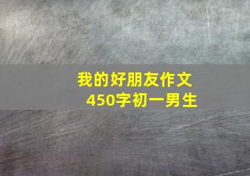 我的好朋友作文450字初一男生