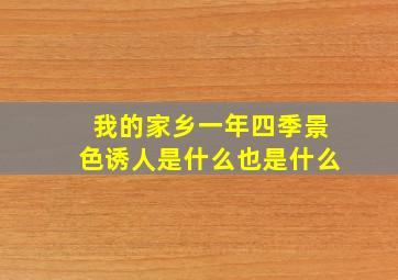 我的家乡一年四季景色诱人是什么也是什么