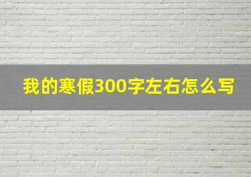 我的寒假300字左右怎么写