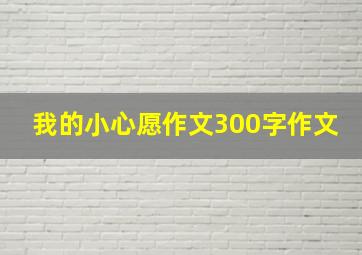 我的小心愿作文300字作文