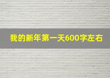 我的新年第一天600字左右