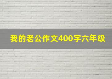 我的老公作文400字六年级