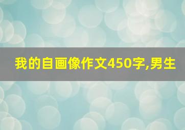 我的自画像作文450字,男生