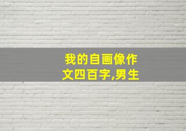 我的自画像作文四百字,男生