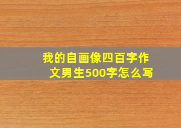 我的自画像四百字作文男生500字怎么写