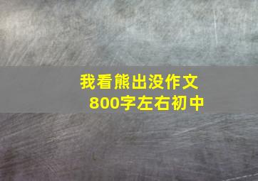 我看熊出没作文800字左右初中