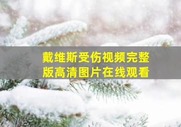 戴维斯受伤视频完整版高清图片在线观看