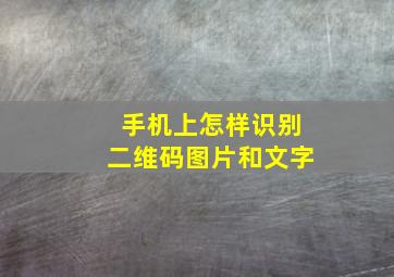 手机上怎样识别二维码图片和文字