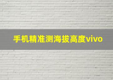 手机精准测海拔高度vivo