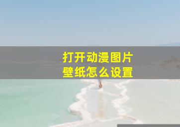 打开动漫图片壁纸怎么设置