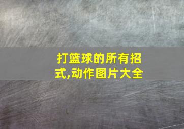 打篮球的所有招式,动作图片大全