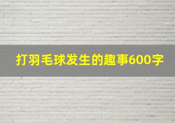 打羽毛球发生的趣事600字