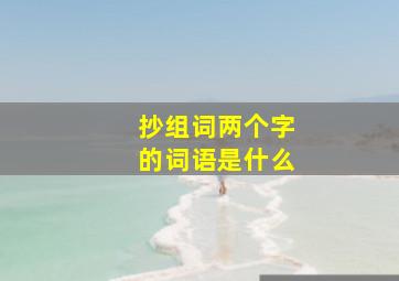 抄组词两个字的词语是什么