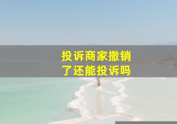 投诉商家撤销了还能投诉吗