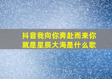 抖音我向你奔赴而来你就是星辰大海是什么歌