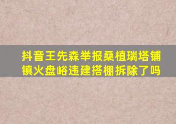 抖音王先森举报桑植瑞塔铺镇火盘峪违建搭棚拆除了吗