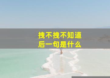 拽不拽不知道后一句是什么