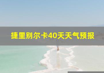 捷里别尔卡40天天气预报